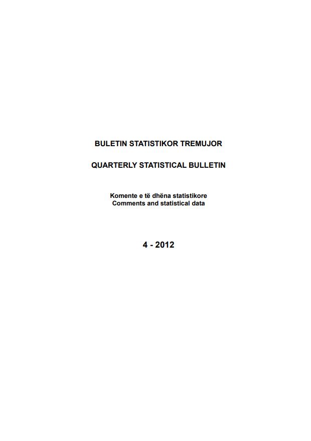 Quarterly Statistical Bulletin, Q4-2012