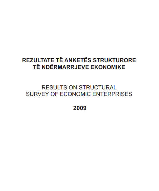 Results on Structural Survey of Economic Enterprises, 2009