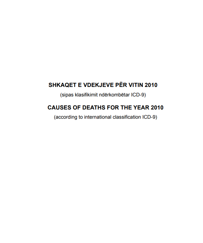Shkaqet e Vdekjeve, 2010