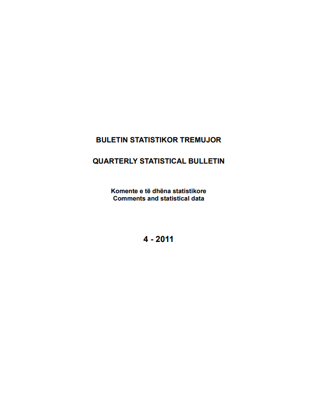 Buletini Statistikor Tremujor, 4-2011