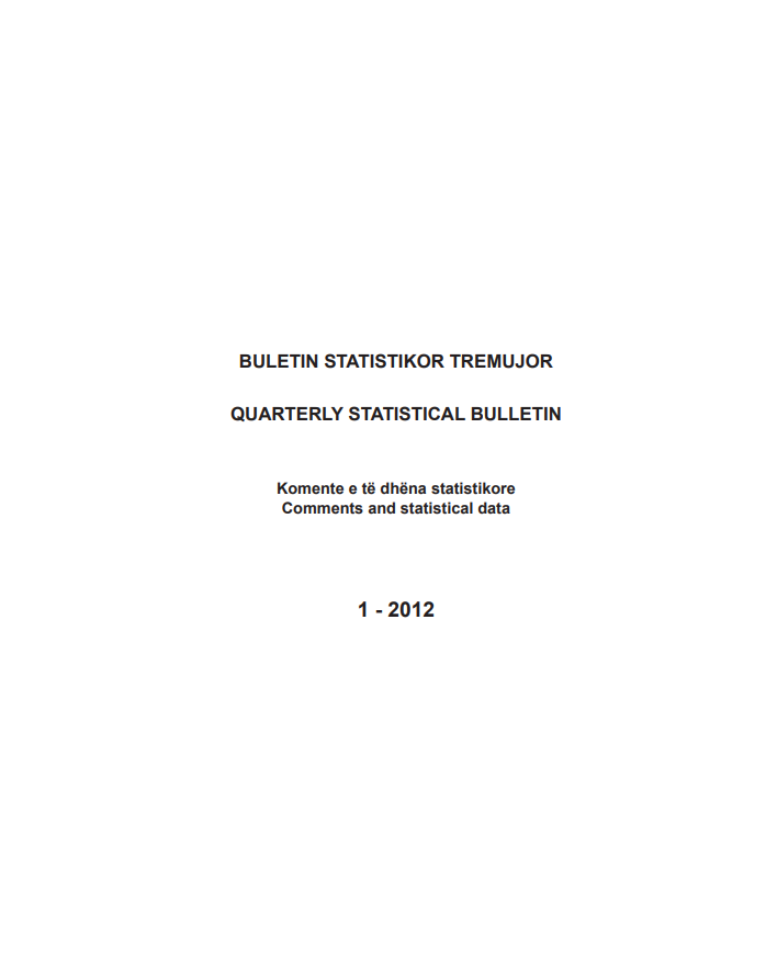 Buletini Statistikor Tremujor, 1-2012