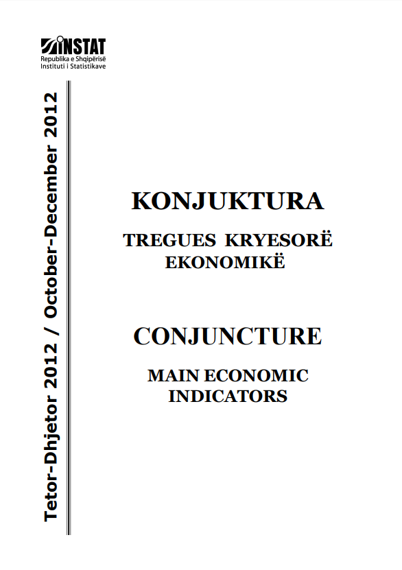 Konjuktura, Tregues Kryesorë Ekonomikë, Tetor - Dhjetor 2012