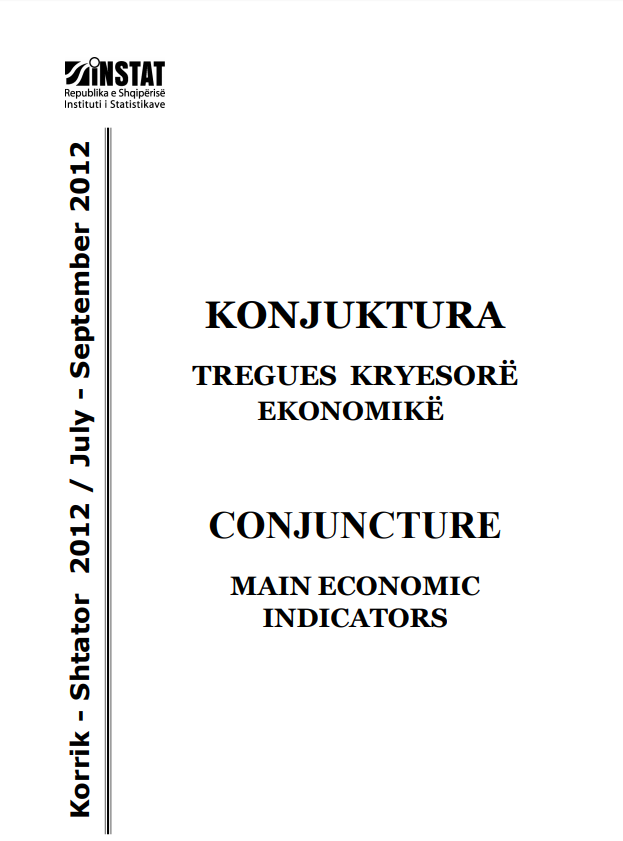 Konjuktura, Tregues Kryesorë Ekonomikë, Korrik - Shtator 2012 /27-12-2012