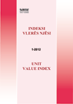 Indeksi i Vlerës Njësi, Tremujori 1-2012