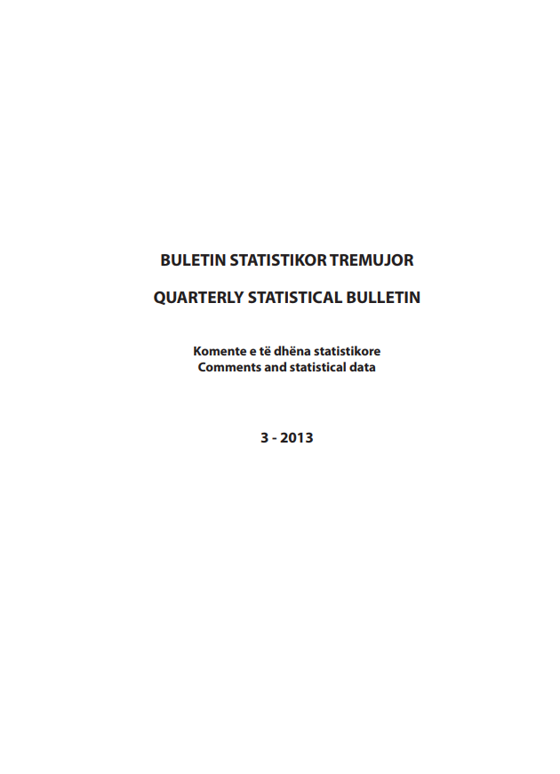 Buletini Statistikor Tremujor, T3-2013