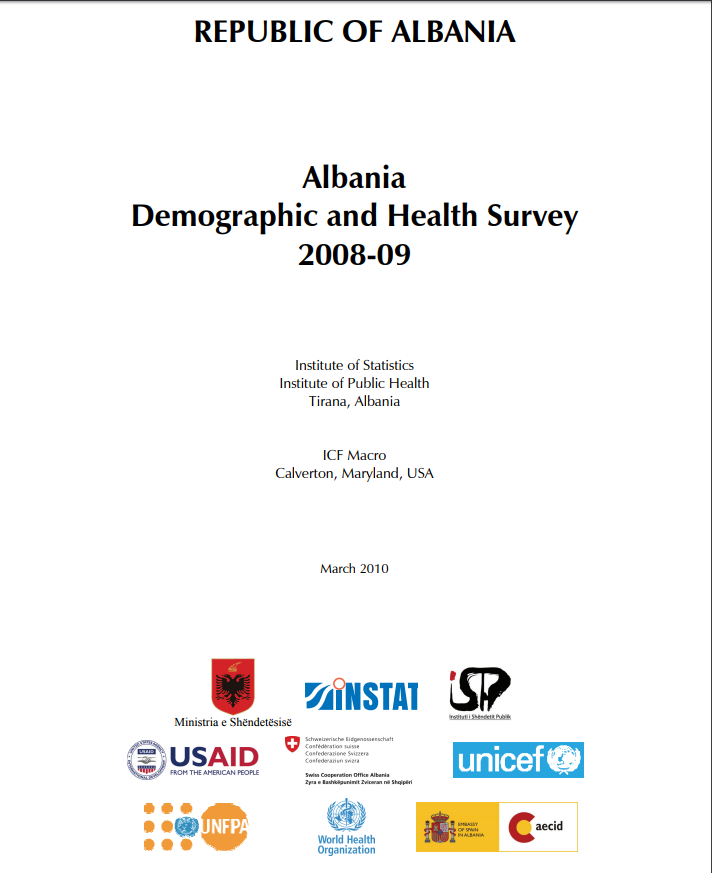 Albania Demographic and Health Survey 2008 - 2009