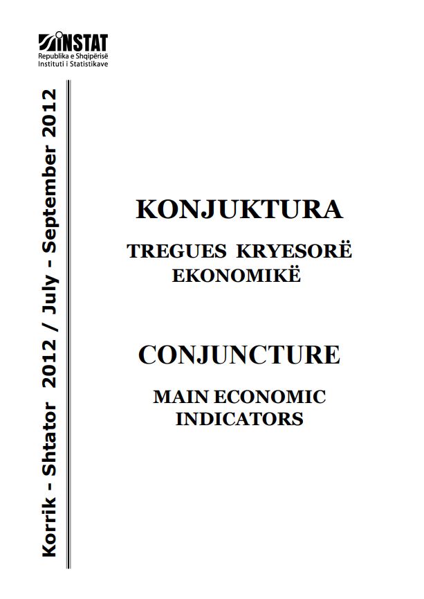 Konjuktura, Tregues Kryesorë Ekonomikë, Korrik - Shtator 2012 /27-12-2012