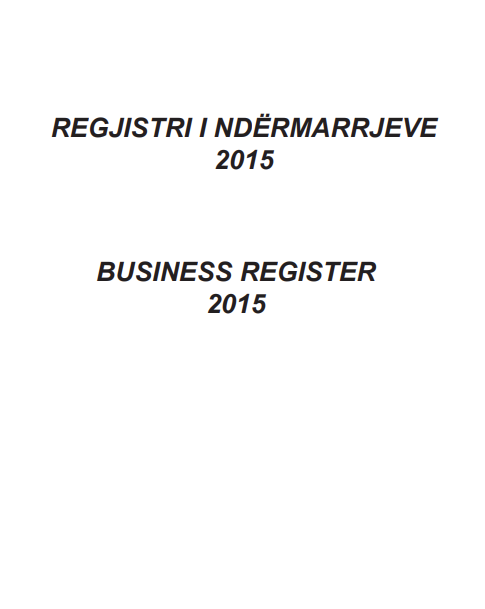Regjistri i Ndërmarrjeve, 2015