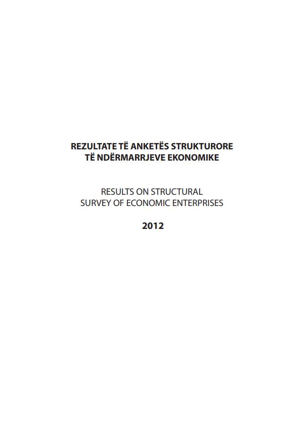 Results on Structural Survey of Economic Enterprises, 2012