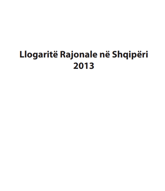 Llogaritë Rajonale në Shqipëri, 2013