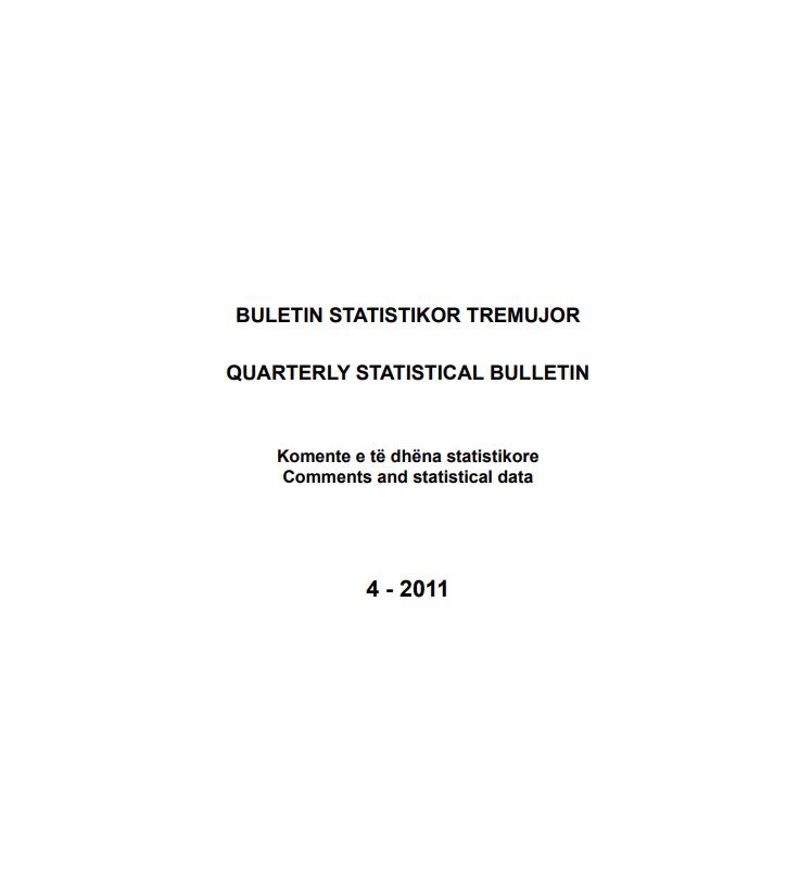 Buletini Statistikor Tremujor, 4-2011