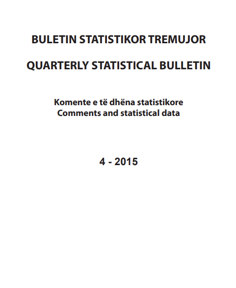 Buletini Statistikor, Tremujori 4 - 2015