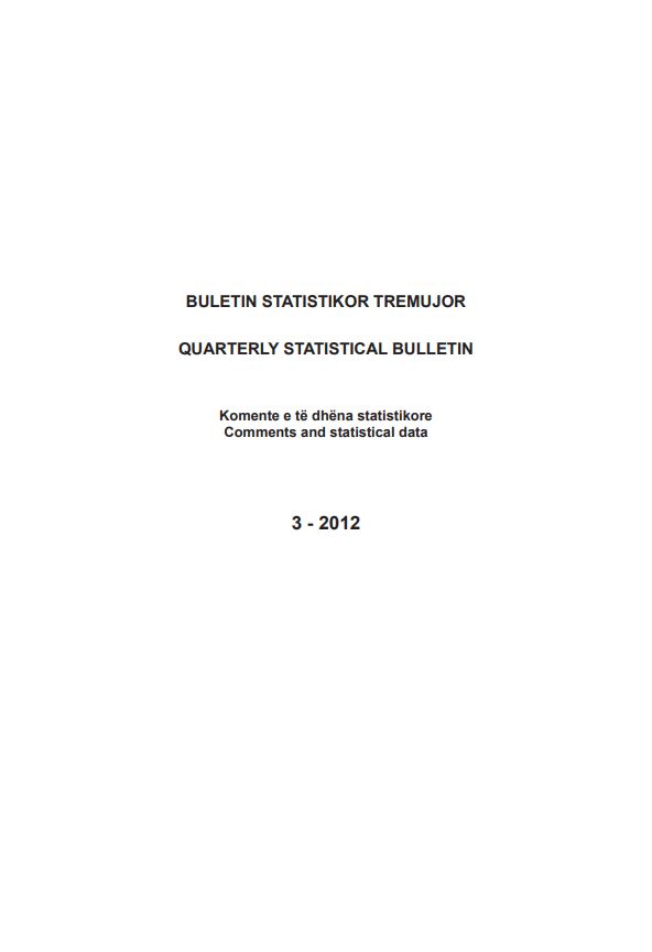 Quarterly Statistical Bulletin, 3 - 2012