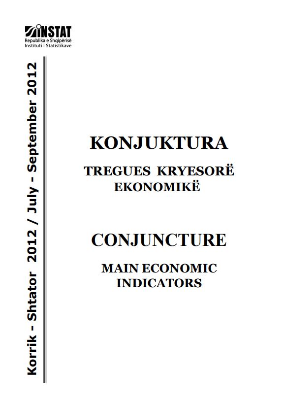 Conjucture, Main Economic Indicators, July - September 2012