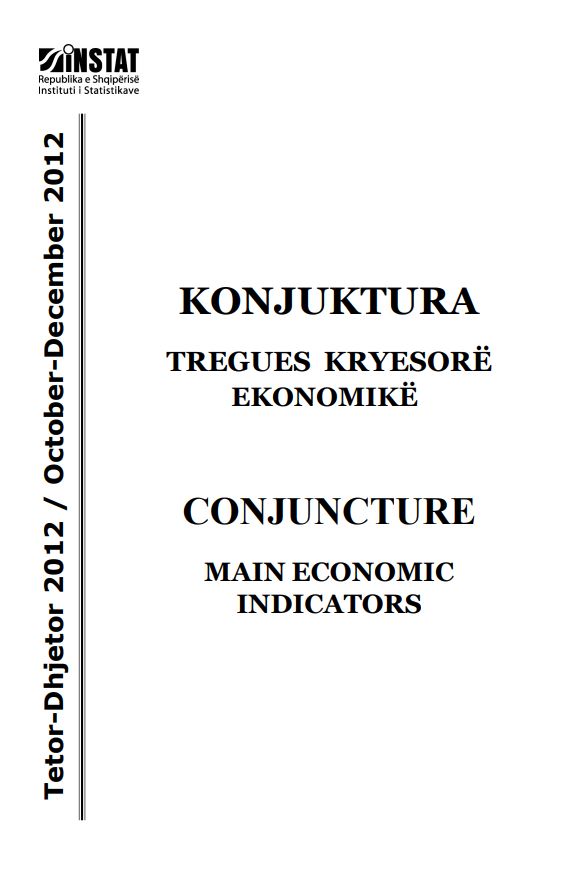 Konjuktura, Tregues Kryesorë Ekonomikë, Tetor - Dhjetor 2012