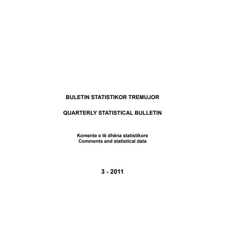Buletini Statistikor Tremujor, 3-2011